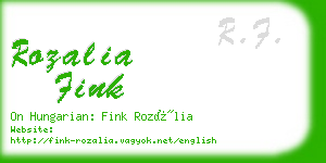 rozalia fink business card